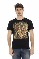 Trussardi Action Black Cotton Men T-Shirt -   -  Trussardi Action.